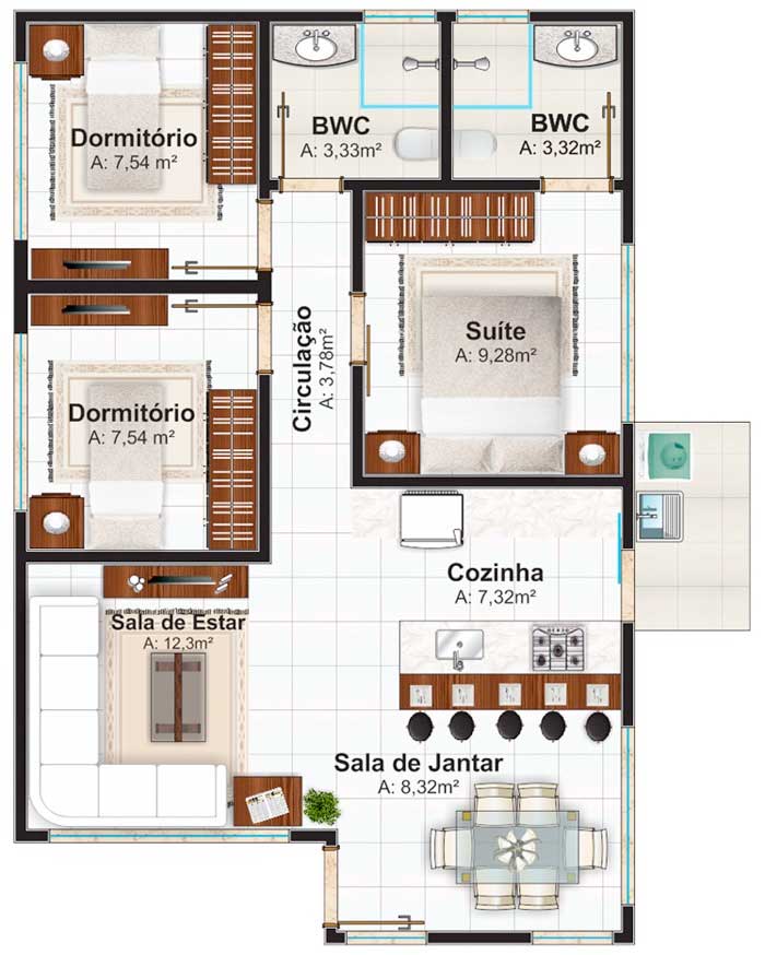 plano-de-casa-de-un-piso-con-tres-dormitorios-ver-planos-plantas-de-casas-casas-modernas