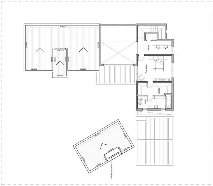 plano de casa segundo piso grande moderna 2 pisos 3 dormitorios