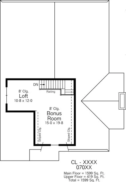 plano de casa estilo inglesa segundo medio piso
