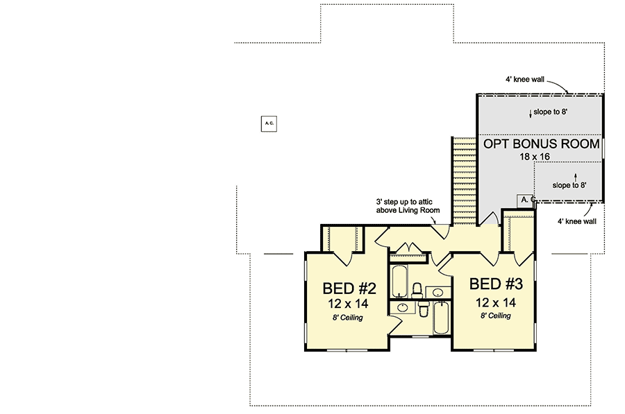 plano segundo piso de casa con arquitectura de vanguardia