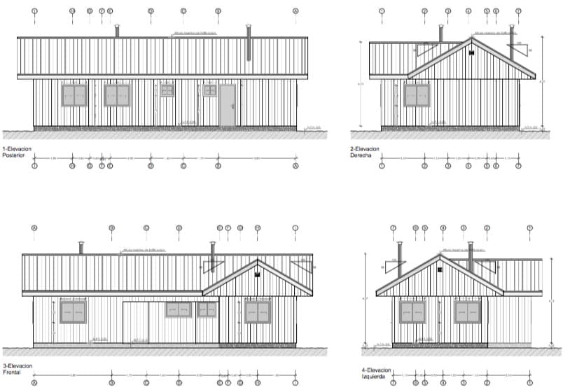 Descargar: Plano de casa social de 62m2 y 3 dormitorios