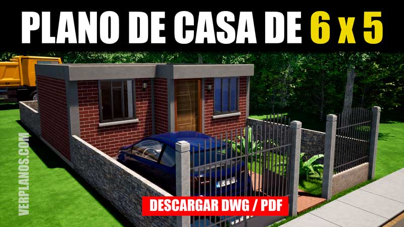 Nuevo Planos de casa Económica con medidas en PDF Y DWG