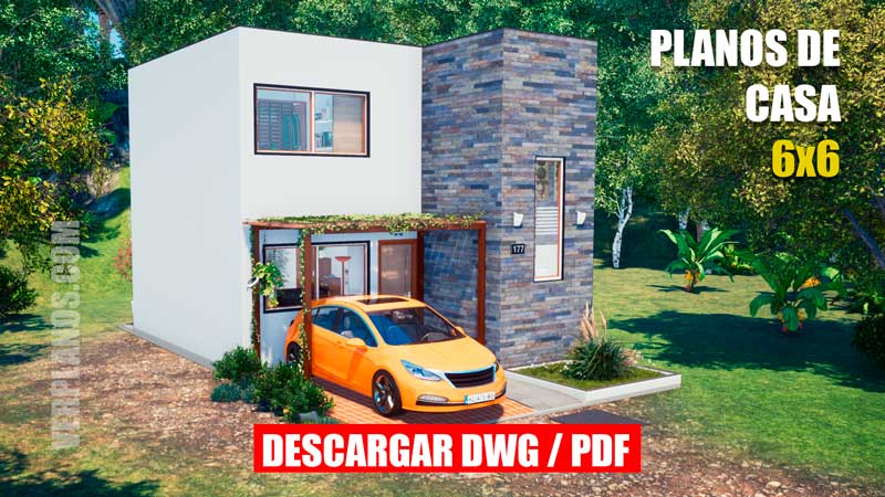 Casa pequeña y económica de 2 pisos y 3 dormitorios