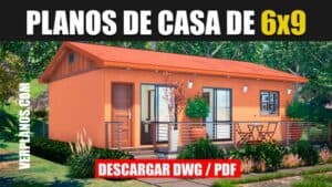 Llamativo plano de casa de 1 piso con 3 dormitorios y 1 baño