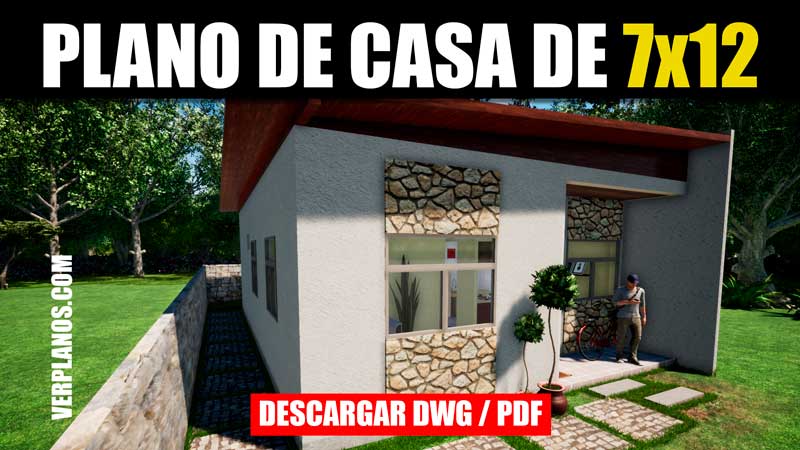 Económico Plano de Casa de 3 dormitorios y 2 Baños (Con Medidas)