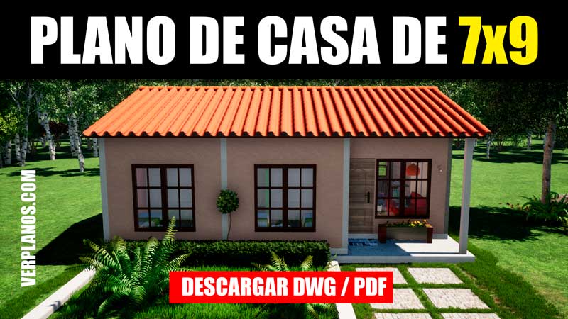 Planos de casa económica de 3 dormitorios y 2 baños