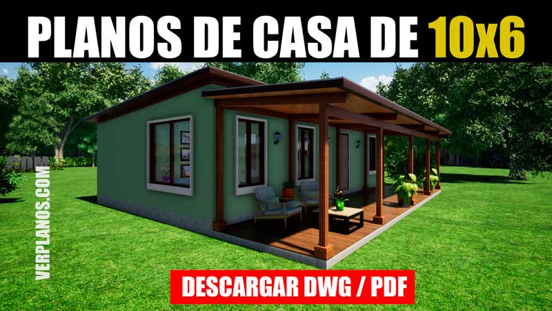 Planos de casa económica con medidas (DWG / PDF)