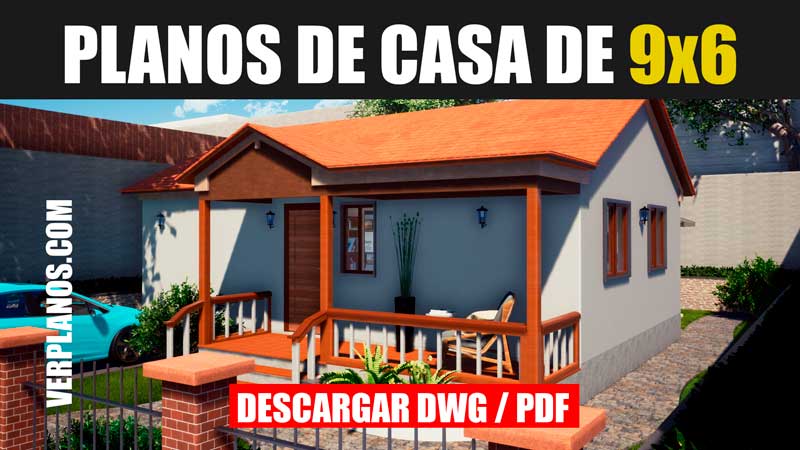 Nuevo plano de casa económica de 2 dormitorios y 1 piso (DWG / PDF)