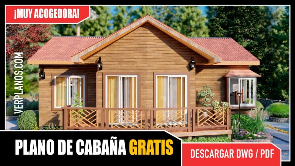 Hermoso plano de casa prefabricada con 3 dormitorios y 2 baños