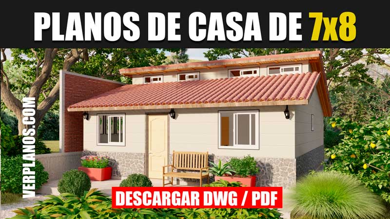 Planos de casa económica y pequeña con 3 dormitorios y 2 baños
