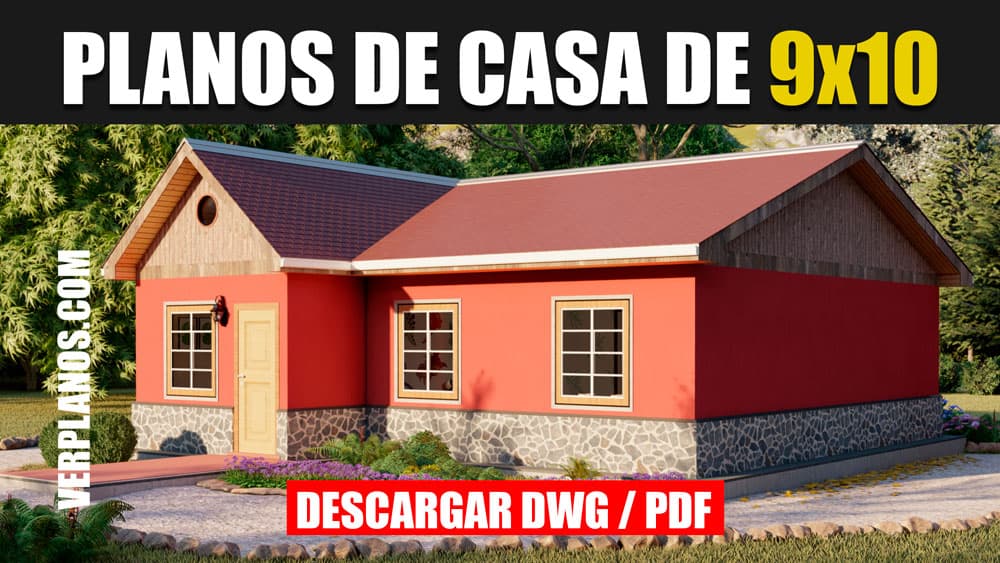Descargar Planos de Casa ¡Muy bonita! con 3 dormitorios y 2 baños