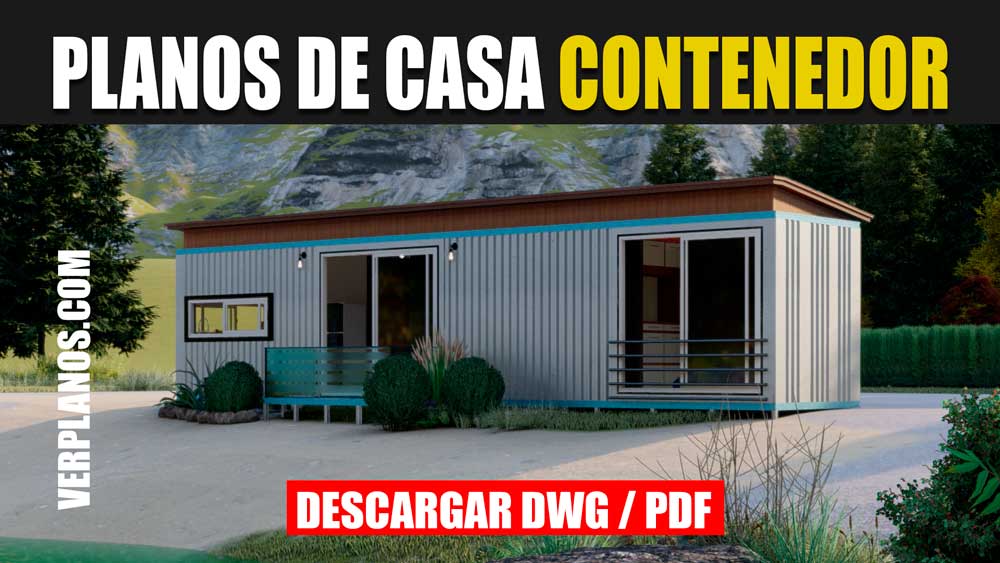 Idea de Casa Prefabricada Container DWG y PDF