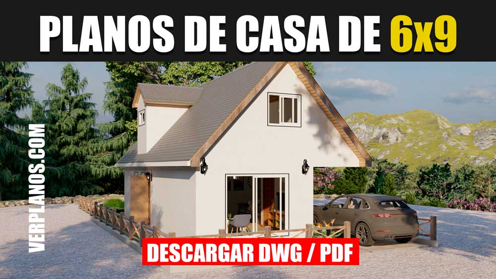 Plano de una Casa de 2 Pisos con 3 Dormitorios y 2 Baños