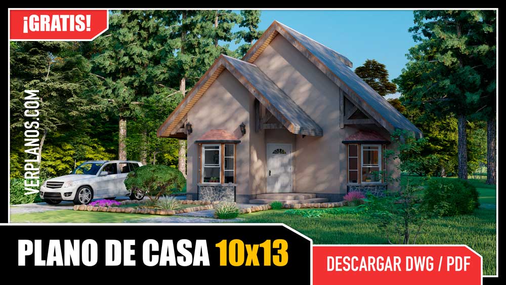 Hermoso Plano de casa con 3 Dormitorios