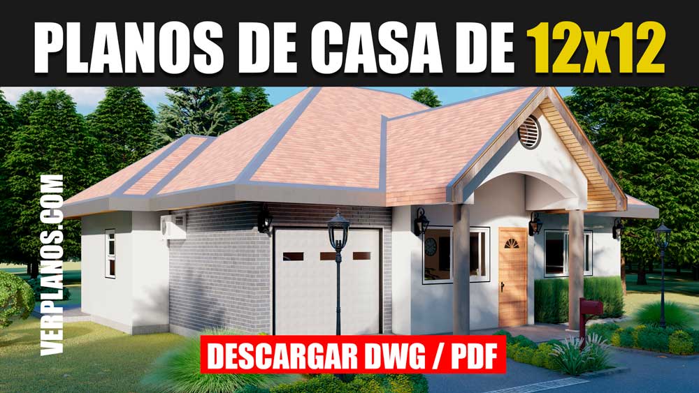 Planos de una hermosa casa de 3 dormitorios con garaje