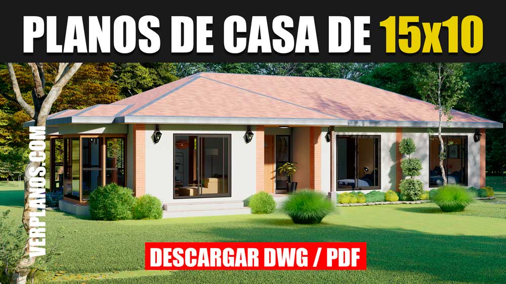 Plano de casa Hermosa, Amplia y Cómoda (4 Dormitorios)