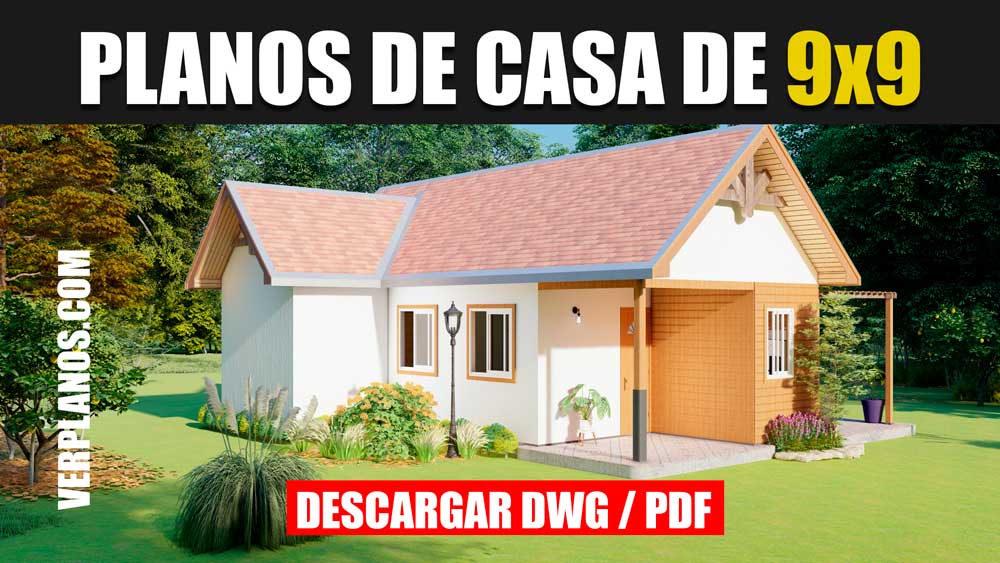 Plano de casa económica que puede ser prefabricada (DWG / PDF)