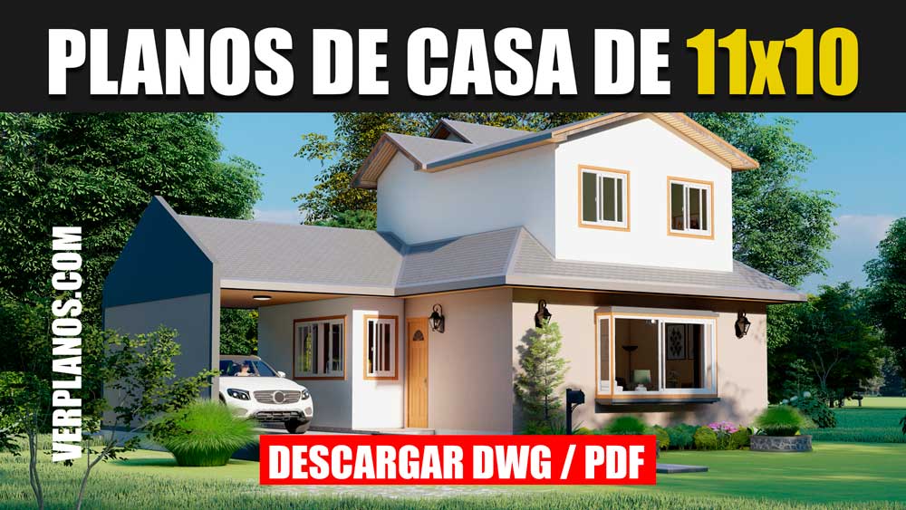 Plano de Casa de 2 Pisos ¡Muy Acogedora y Cómoda! (4 Dormitorios)