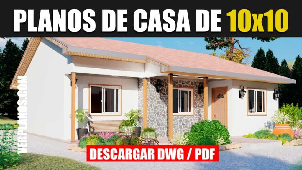 Plano de Casa ¡Muy Bonito! con 3 Dormitorios y 2 Baños