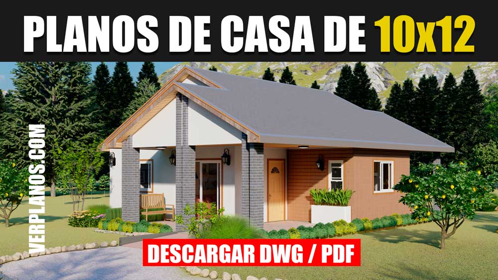 Plano de casa Económica y Sencilla ¡Pero muy Bonita! (3 Dormitorios)
