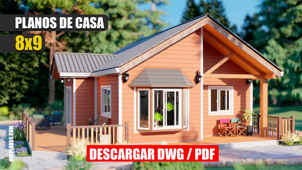 Planos de Casa Prefabricada Pequeña y Económica – #2 Dormitorios