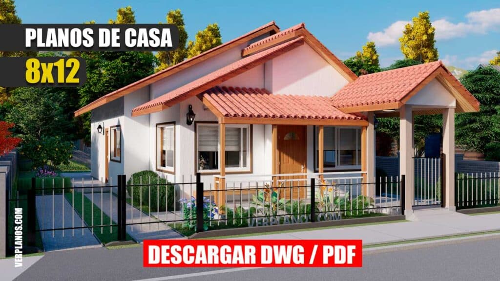 Plano de Casa con 3 Dormitorios y 2 Baños Económico y ¡Muy Cómodo!