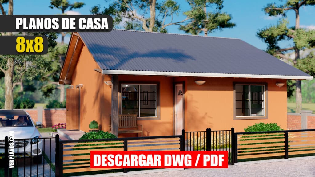 Planos de Casa Pequeña y Económica en DWG y PDF ¡GRATIS!