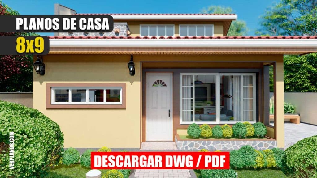 Hermoso Plano de Casa Económica de 2 Dormitorios ¡Especial para la ciudad!