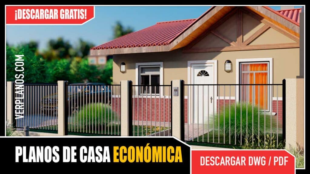 Idea de Plano de Casa con 3 Dormitorios y 2 Baños (Descargar)