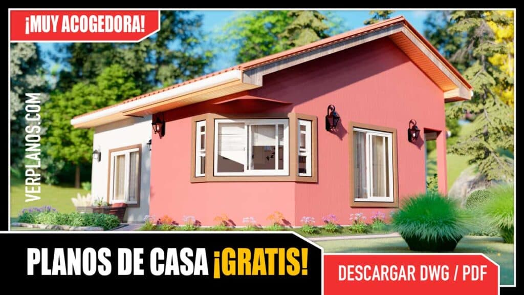 Acogedor Planos de Casa con 3 dormitorios y 2 baños (Descargar ¡GRATIS!)