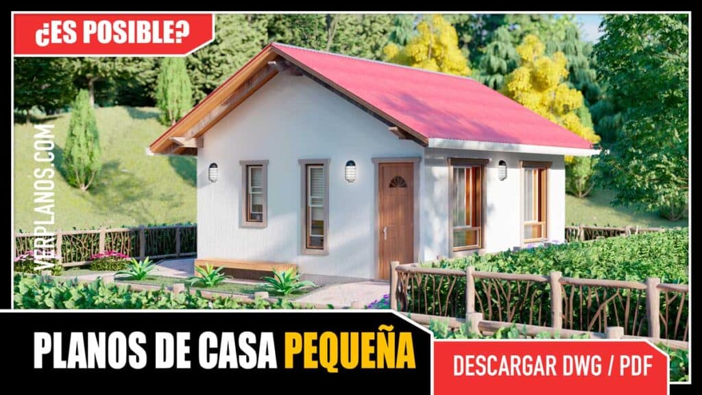 Planos de casa de 6×6 Pequeña y Económica ¡Muy acogedora!