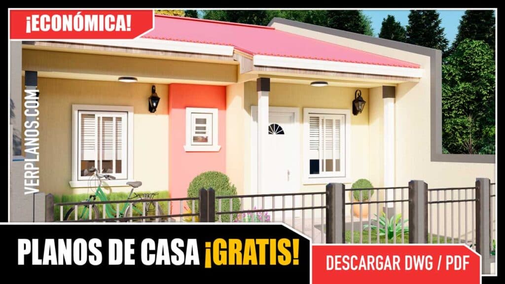 ¡Súper Plano de Casa Pequeña y Económica! – 3 Dormitorios