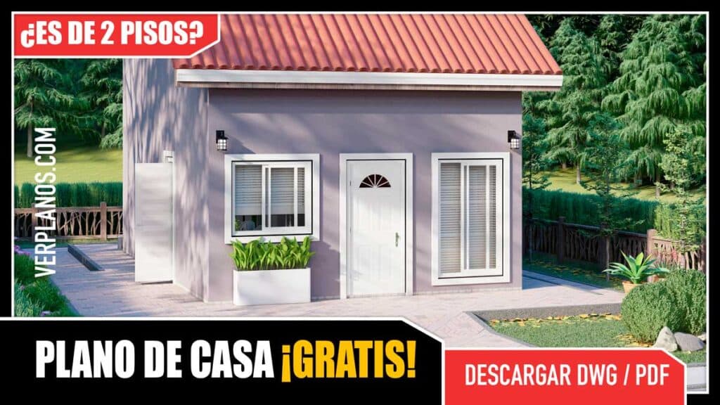Plano de casa con 3 Dormitorios ¡Muy Pequeña y Económica!