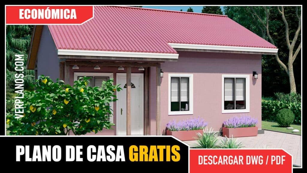Increíble Plano de Casa Pequeña y Económica con 3 Dormitorios