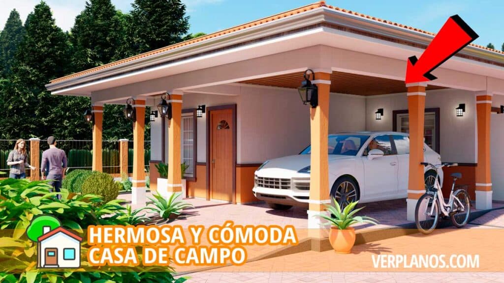 Atractiva Casa de Campo muy Cómoda y Amplia (Plano DWG / PDF)