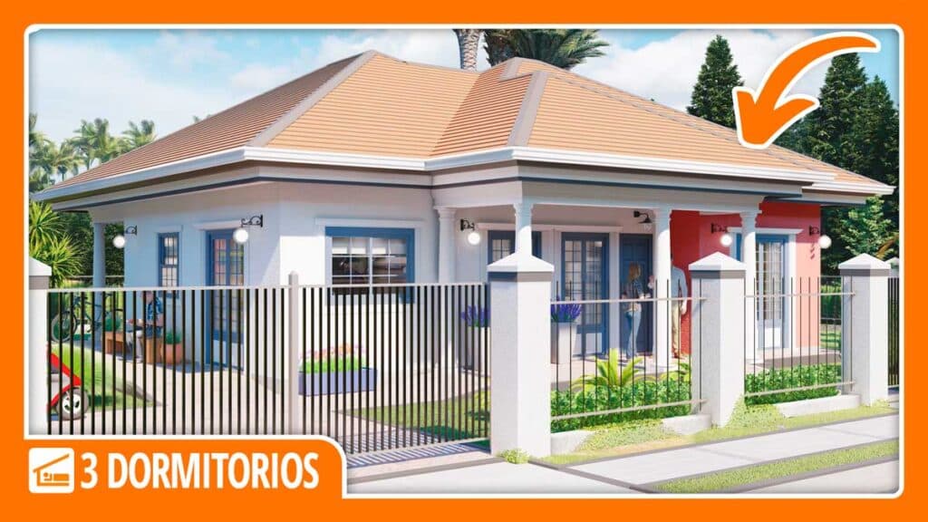 Plano de Casa de 3 Dormitorios ¡Económico y Pequeño!