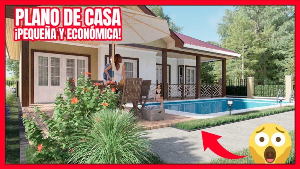 Plano de Casa de Campo o Ciudad con Piscina (DWG / PDF)