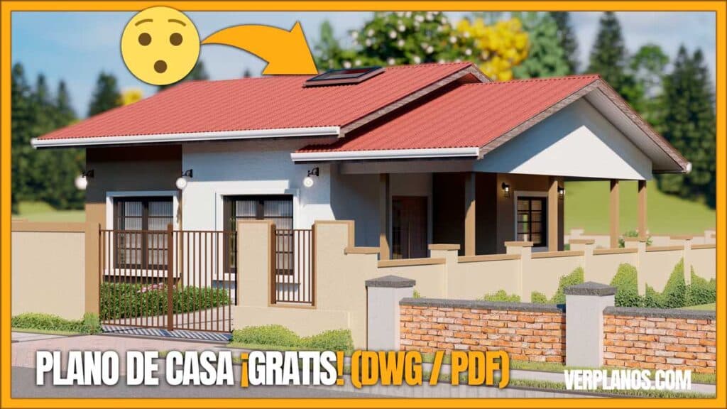Planos de Casa Económica 3 Dormitorios y 2 Baños (DWG / PDF)