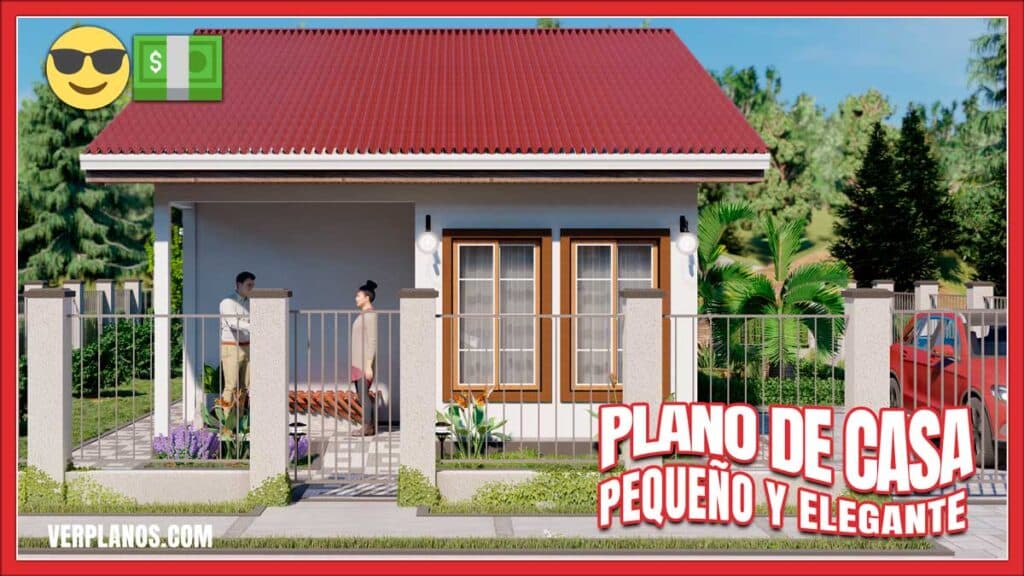 Elegante Plano de Casa Pequeña y Económica (DWG y PDF)