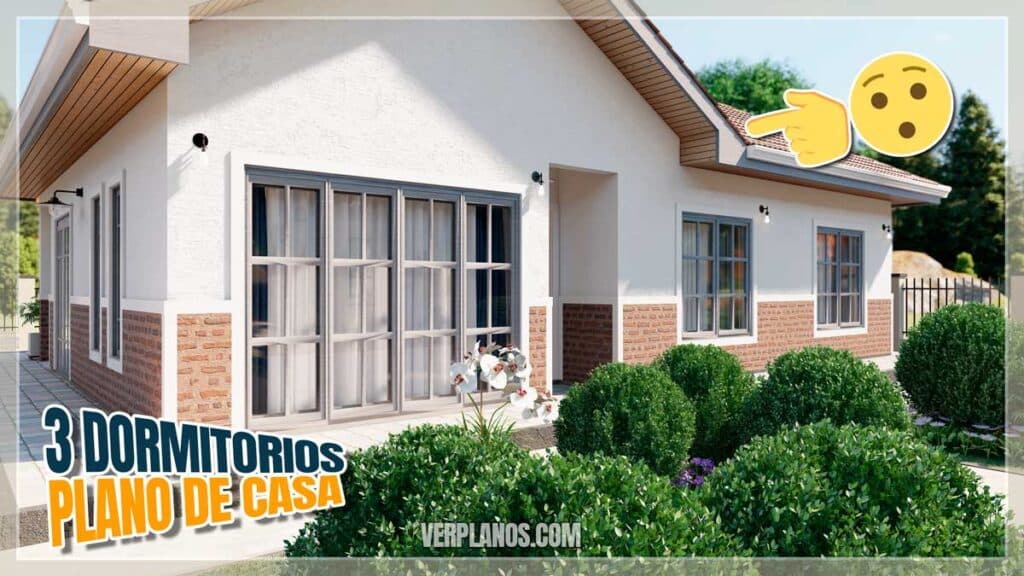 Precioso Plano de Casa Pequeña con 3 Dormitorios (DWG / PDF)