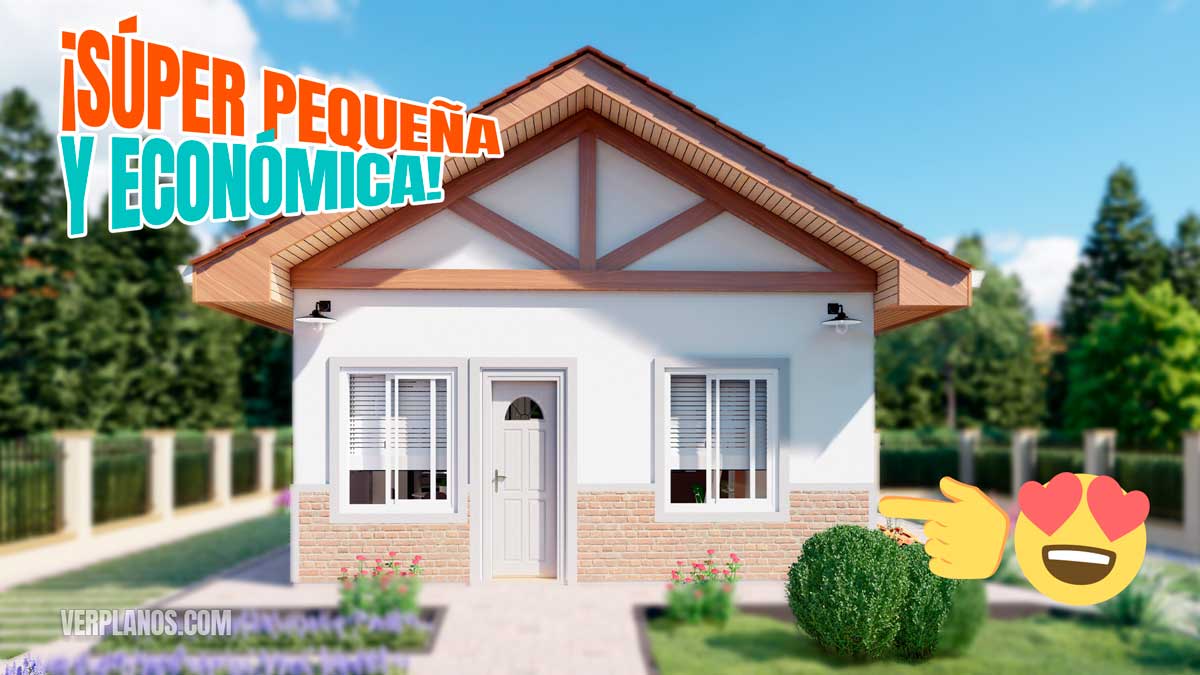 Planos de casa pequeña y económica gratis de 1 piso en formato DWG para Autocad o PDF