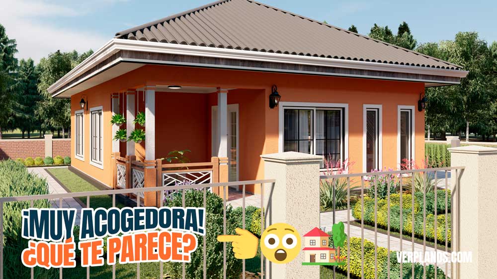 Preciosa idea de Plano de Casa con 3 Dormitorios (DWG / PDF)