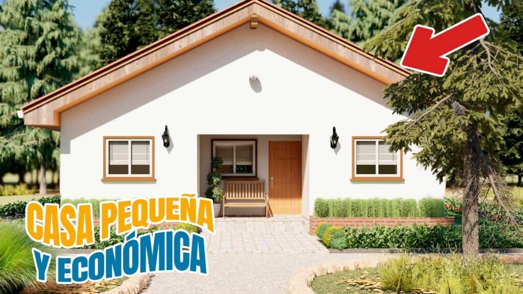 Increíble Plano de Casa Pequeña con medidas en 3D