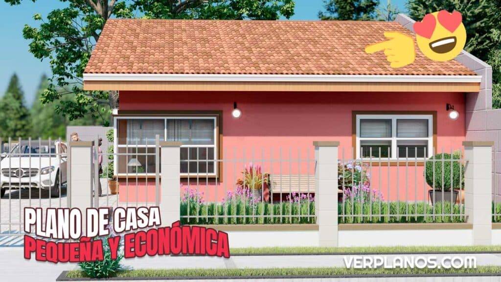 Llamativo Plano de Casa Pequeña y Económica (DWG / PDF)