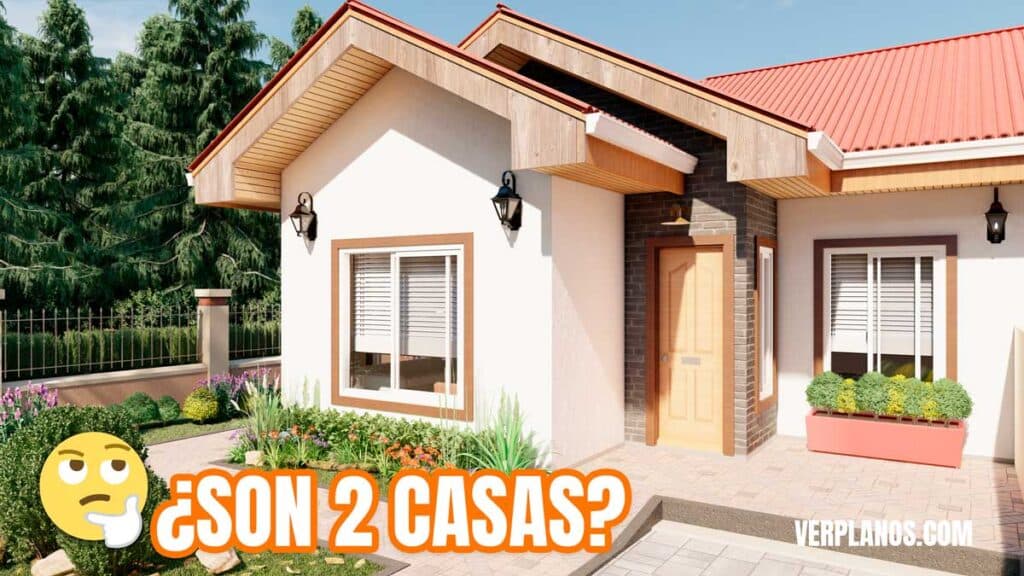 Planos de una casa que puede ser dos (Descargar DWG / PDF)
