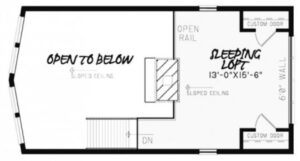 Plano de casa tipo loft con más de 100 m2