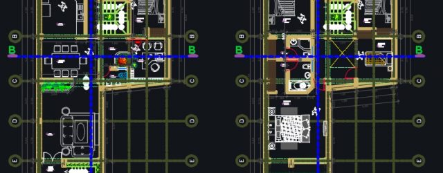 Descargar plano de casa de 2 pisos en DWG