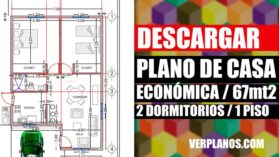 Descargar plano de casa económica con medidas en Autocad