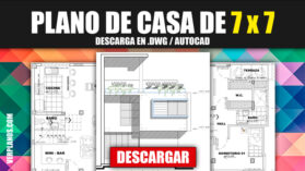 Plano de casa para descargar de 7x7 metros