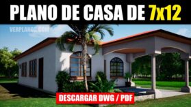plano de casa con medidas 3 dormitorios 1 piso autocad pdf gratis descargar